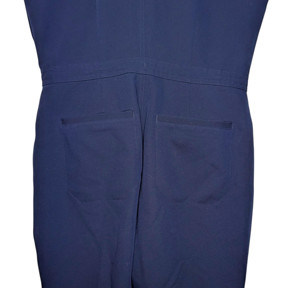 Figs Women's Navy Jumpsuit with Contrast Tie - Picture 8 of 16